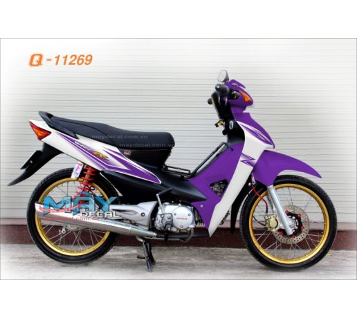 Q 11269 WAVE trang tim purple tem roi duong net line