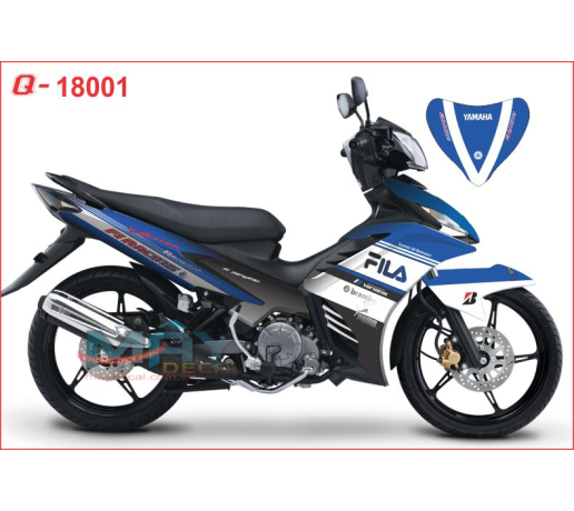 Q 18001 Exciter fila xanh gp trang white blue brembo