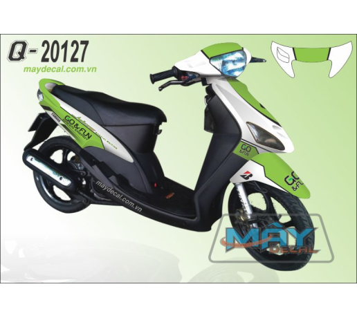 Q 20127 Mio go & fun xanh kawa trang white green