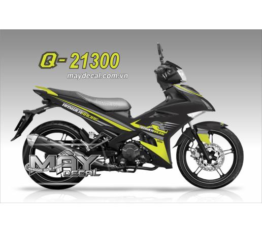 Q 21300 EX 150 den black trang white xam gray vang chanh  answer racing soc 