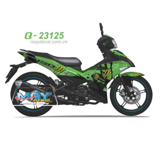 Q 23125 - Ex 150 Monster xanh la green vang yellow sam set trang white den black dg 
