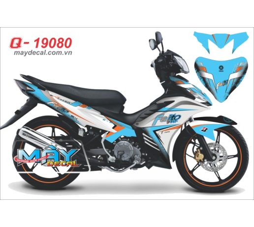 Q 19080 - Exciter xanh ngoc blue trang white cam orange faito logo duong net line