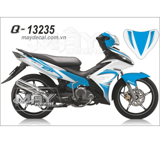 Q 13235 EX GP xanh duong blue white trang duong net line