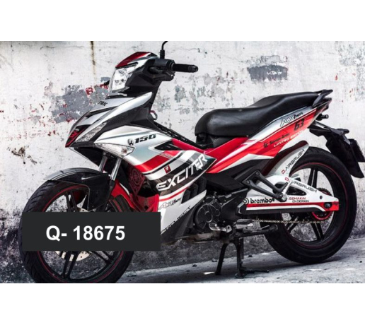 Q- 18675 EXCITER 150 CHU EX LON DO BAC DEN