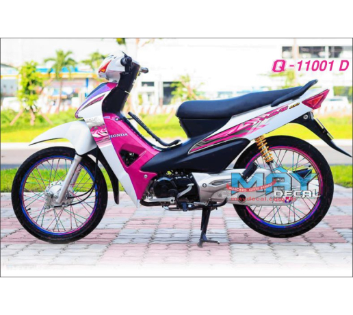 Q 11001 D WAVE Alpha hong tem roi trang pink white duong net line