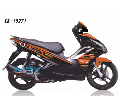 Q 15271 Air Blade 2113 logo leovince rockstar den black cam orange