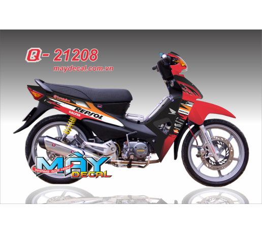 Q 21208 WAVE A REPSON NEW gafer den black do red orange cam trqang white tem dau logo