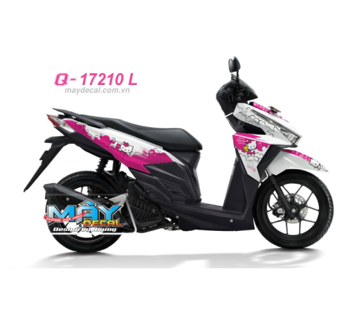Q 17210 L - Vario 150 hello kitty trang hong white pink cat meo