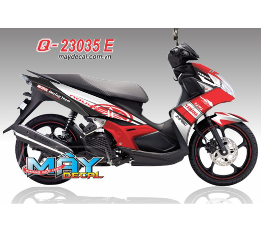 Q 23035 E - Nouvo 5 YAMAHA trang do den black red white logo yamaha motul racing tream 5 speed