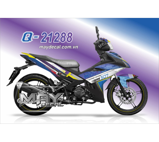 Q 21288 EX 150 kim cuong cham phoi mau duong net line exedy go pro 50z text chu trang white logo xan