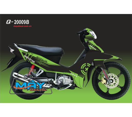 Q 20009 B sirius xanh kawa z den black green monster quy devil dau mong tay cao