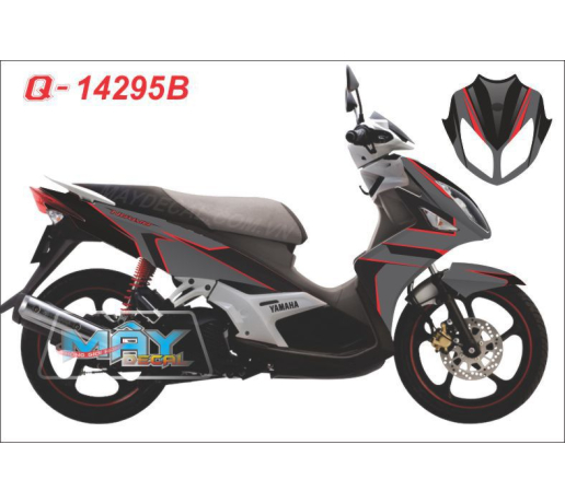 Q 14295B - NO 4 xam gray red do duong net line airbrush