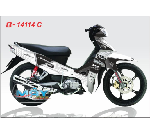 Q 14114 C SIRIUS trang den f2 racing team caro black white gray xam chu dua