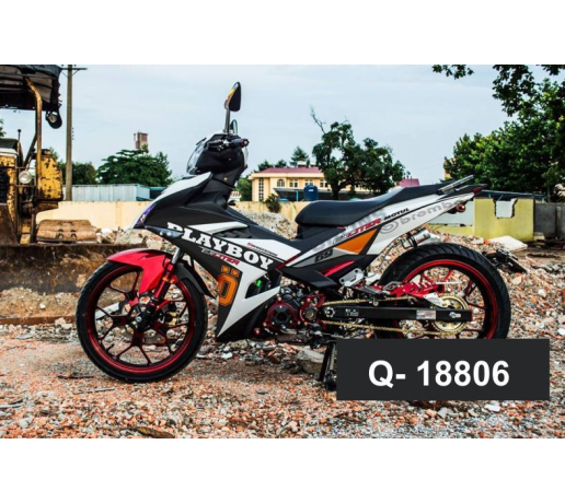 Q- 18806 EXCITER 150 PLAYBOY TRANG DEN DO