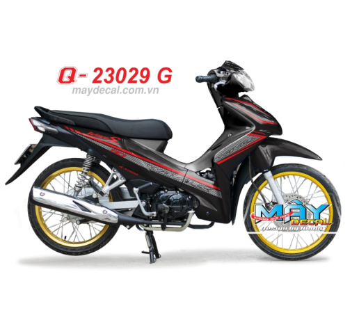 Q 23029 G - WAVE S 110 Bung Truoc Lien Soc den do red black duong net line chi carbon nhung tem roi