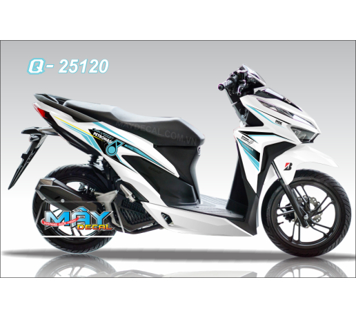 Q 25120 - VARIO 2018 trang white xanh blue vang yellow petronas 