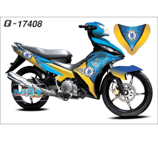 Q 17408 EXCITER 2011 chealsea the thao sport bong da banh logo cau lac bo football xanh duong gp b;u