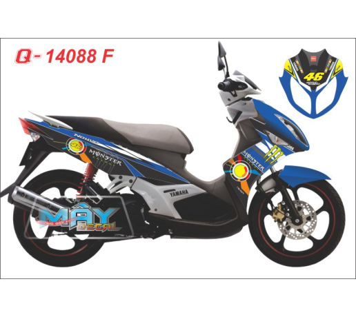 Q 14088 F - NO lx xanh gp den monster quy dau cao devil blue black den trang white xanh z1000 green 