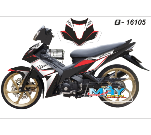 Q 16105 Exciter 2010 GOC duong net trang den do red black white