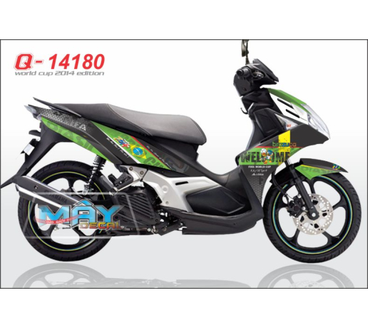 Q 14180 NOuvo SX brasil trang xanh gp la vang do red black den white yellow blue green the thao foot