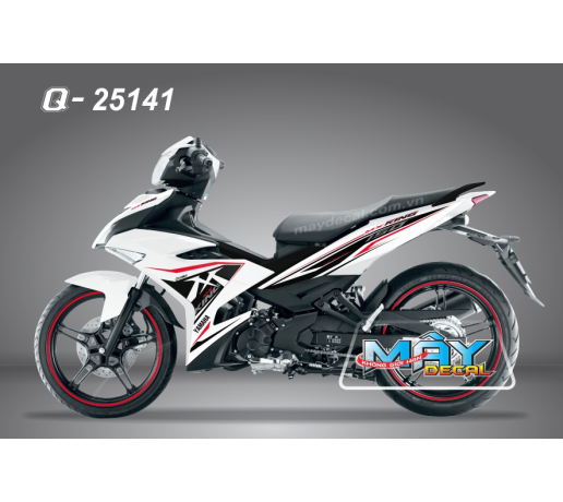 Q 25141 - EX 150 trang white den black do red mx king m lon 