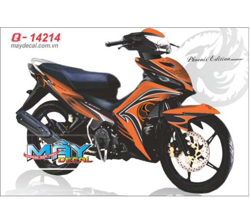 Q 14214 - EX 2011 cam den hoa van orange black hinh tron duong net line