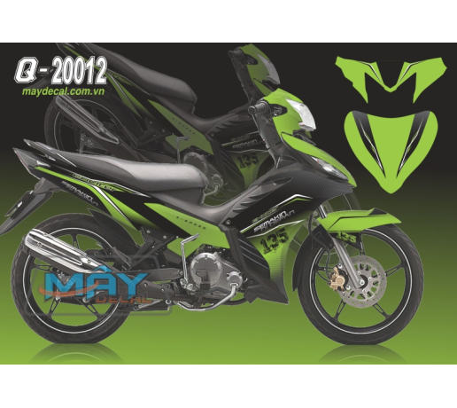 Q 20012 exciter duong net line semakin di depan xanh kawa z den black green