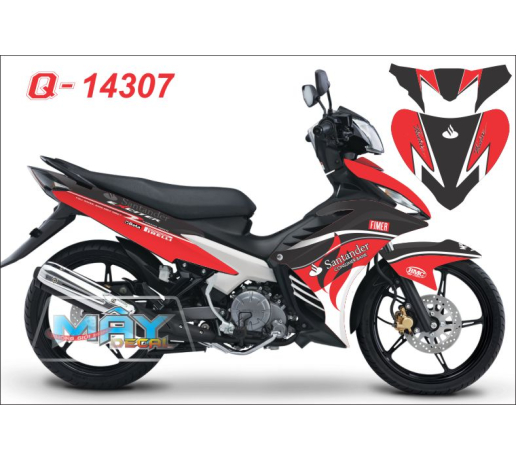 Q 14307 EX 2011 santander do red black den white trang logo dau nhot