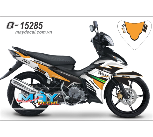 Q 15285 EX 2011 trang cam white orange tem dau logo west dunlop