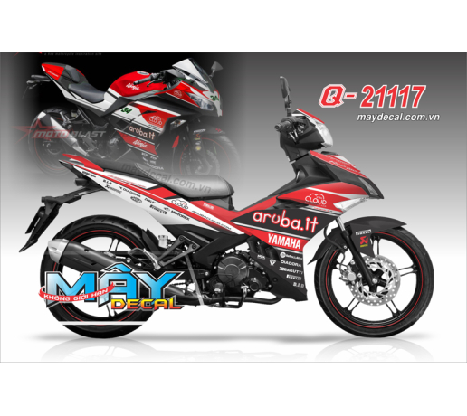 Q 21117 EX 150 CLOUD aruba.it logo tem dau trang do red black