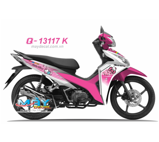 Q 13117 K - WAVE RSX 2012 trang white hong pink meo hello kitty no cat