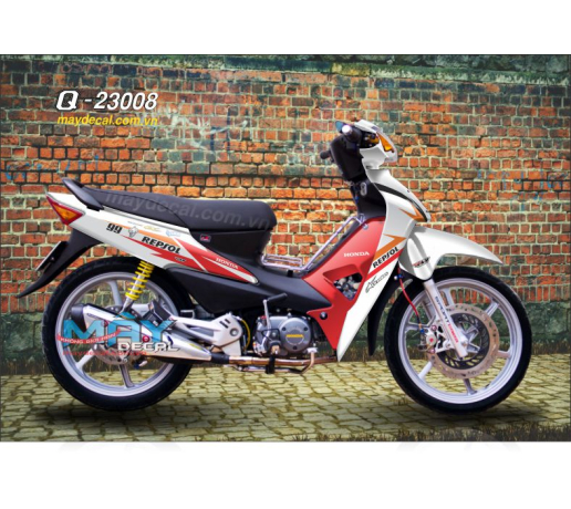 Q 23008 - WAVE Repsol trang do cam logo white red orange 