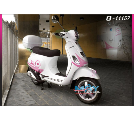 Q 11157 vespa lx duong net line phik hong trai tim heart trang white