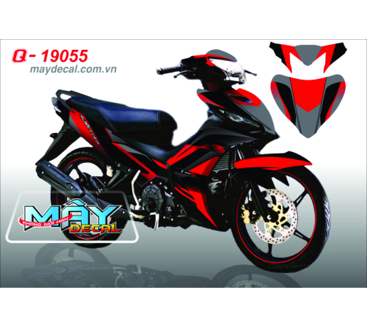 Q 19055 - Exciter do den black red duong net 3d line phoi mau