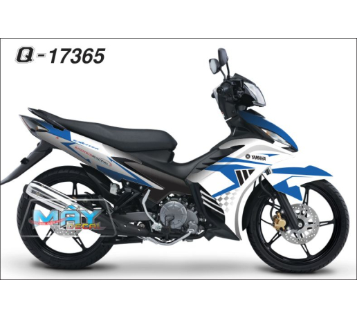 Q 17365 EXCITER 2011 trang xanh gp white blue caro soc racing logo