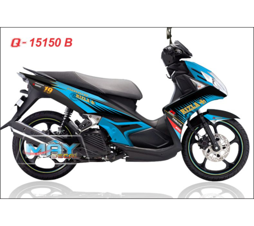 Q 15150 B NOUVO sx xanh duong blue cyan ngoc rizla + den black motul akrapovic