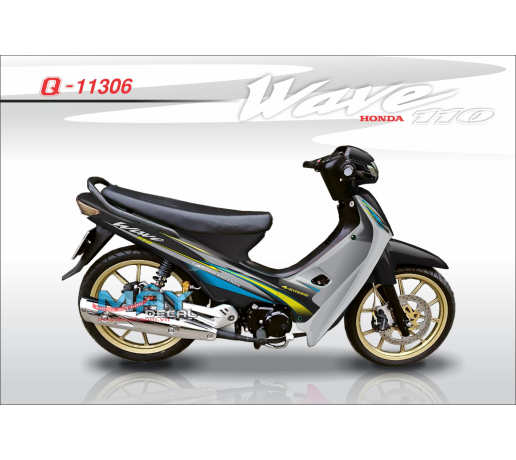 Q 11306 WAVE DOI DAU den black vang yellow xam gray xanh gp blue 110 limited edition  4 stroke 