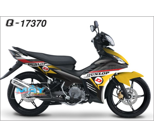 Q 17370 EXCITER 11 dunlop logo D vang den do trang white black yellow red