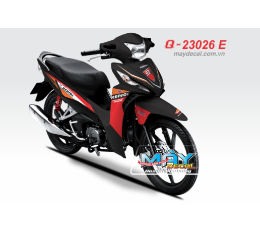 Q 23026 E - WAVE RSX 2014 Repsol 93 do den cam red orange black logo dau nhot tem roi