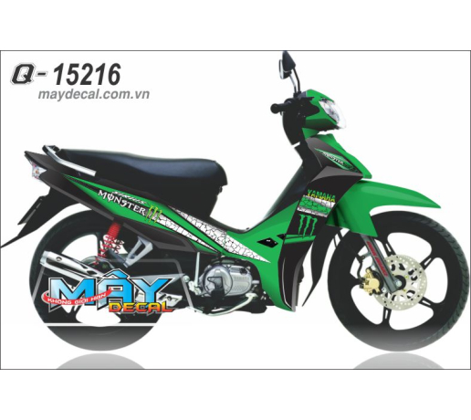 Q 15216 SIRIUS vet nut monster quai vat dau vet mong tay quy cao xanh la green trang white