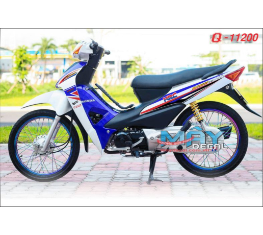 Q 11200 WAVE HRC xanh gp trang white blue duong net line tem roi caro
