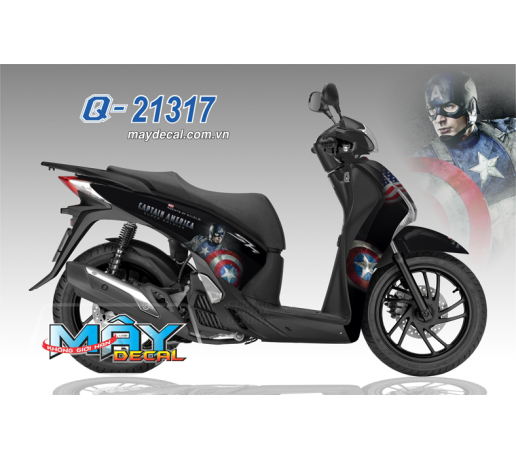 Q 21317 SH 2014 CAPTAIN EMERICAN den black trang white co flag khieng my 