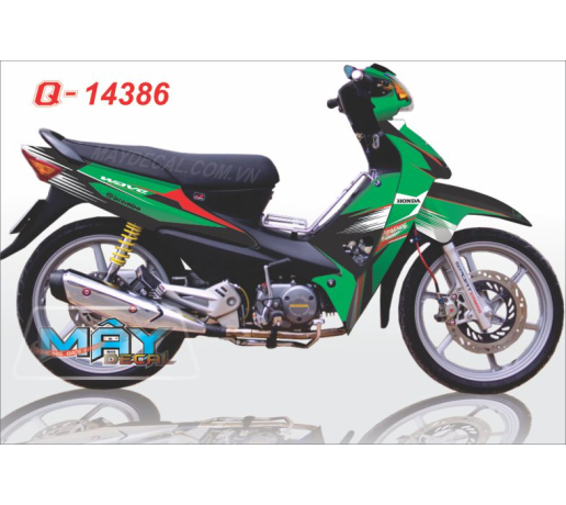 Q 14386 WAVE RS xanh la den green black duong net line brembo