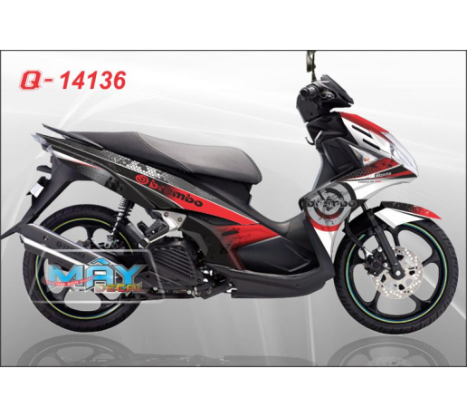 Q 14136 NO 5 caro brembo do den trang red black white