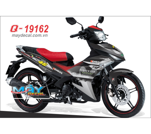 Q 19162 - Ex 150 monster mat trang moon dau vet mong tay quy cao den trang black white
