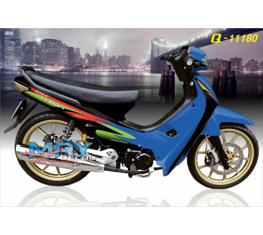 Q 11180 wave class 1 tem roi duong net line xanh duong blue do red xanh kawa z green