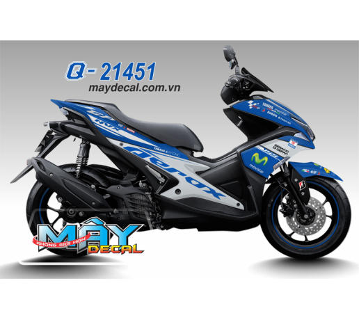 Q 21451 NVX 150 xanh gp blue trang white movistar aerox gp 