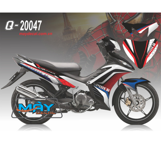Q 20047 Exciter sprider man nhen luoi trang white den black xanh gp blue