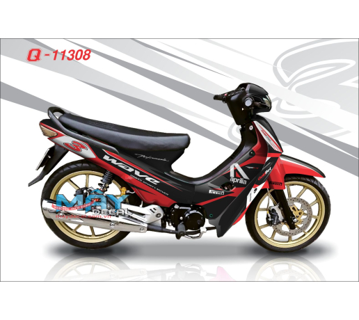 Q 11308 WAVE DOI DAU den black trang white red do 3 firelli glodbet aprilia urban sporty  mover perf