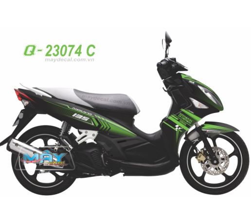 Q 23074 C - Nouvo 4 xanh la green den black trang white mui soc moto gp co semakin di depan